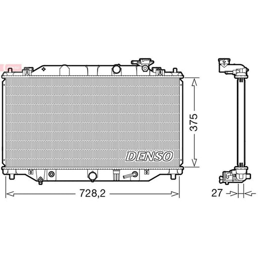 Denso Engine Radiator fits Mazda 6 2012-2018 2.2