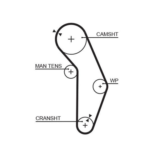 Gates Timing Belt Cambelt 121 Teeth fits Mitsubishi Galant 1992-1996 1.8