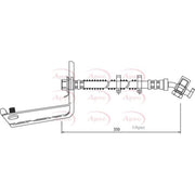 Apec Brake Hydraulic Hose Line Rear Left fits Land Rover Discovery 1998-2004