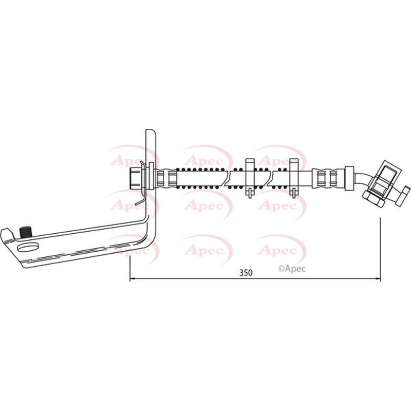 Apec Brake Hydraulic Hose Line Rear Left fits Land Rover Discovery 1998-2004