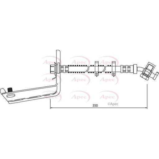 Apec Brake Hydraulic Hose Line Rear Left fits Land Rover Discovery 1998-2004