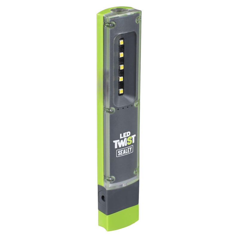 Sealey LED Twist Rechargeable Inspection Light 1W & 1W SMD LED201G Sealey - Dynamic Drive