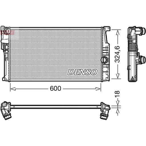 Denso Engine Radiator fits BMW 1 Sports Hatch 2011-2019