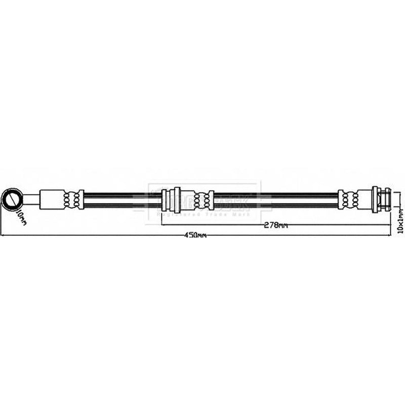 Borg & Beck Brake Hydraulic Hose Line Front Right BBH8237