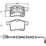 Mintex Rear Brake Pad Set fits Jaguar Xk II 2009-2014 5.0