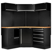 Bunker 18 Piece Modular Storage Corner Combo with Hardwood Worktop, 3454mm Draper - Town Tools