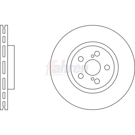 Fahren 2 x Vented Brake Discs fits Toyota Avensis 2003-2008 2.0 2.4