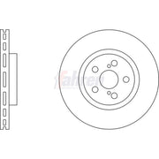 Fahren Front Brake Vented Discs & Pads fits Toyota Avensis 2003-2008 2.0 2.4