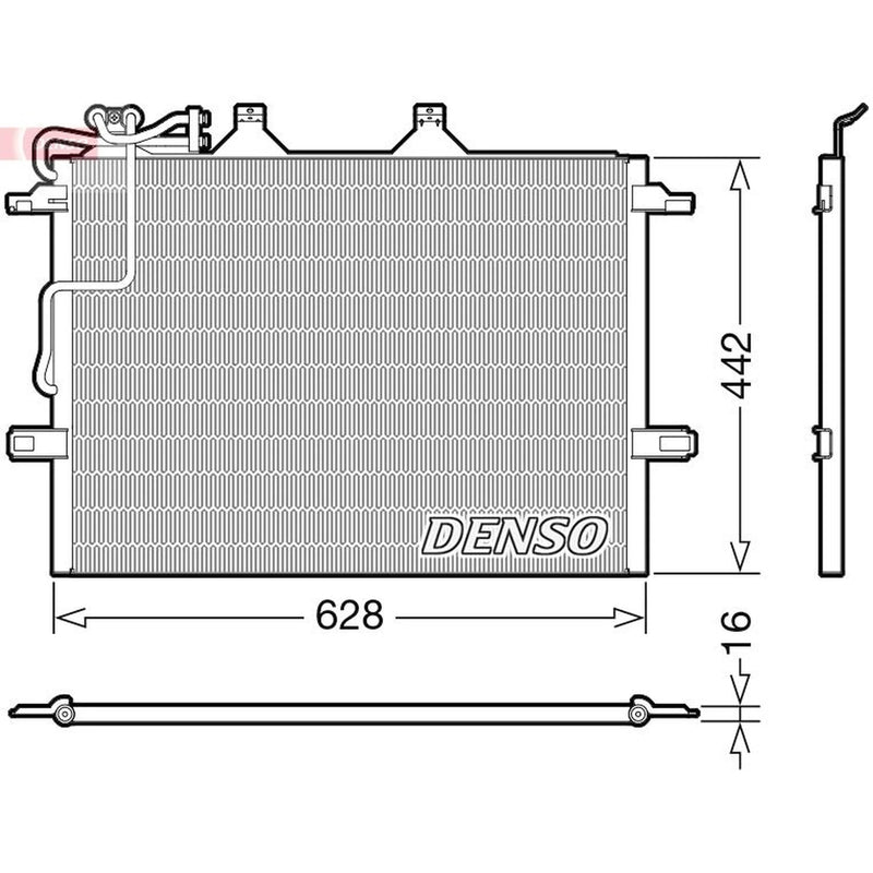Denso Air Conditioning Condenser fits Mercedes-Benz Cls 2004-2017
