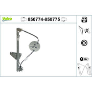 Valeo Electric Window Regulator Lifter Right Front 850775