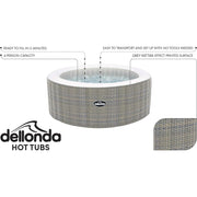Dellonda 2-4 Person Inflatable Hot Tub Spa with Smart Pump - Rattan Effect Dellonda - Dynamic Drive