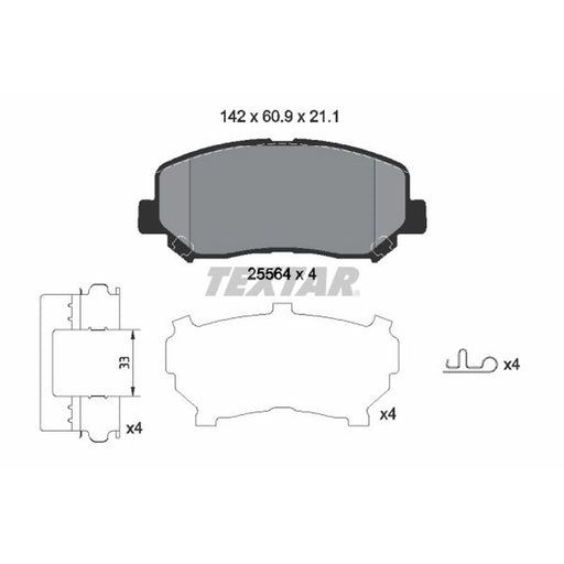 Textar Front Brake Pad Set 2556403