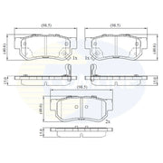 Comline Front & Rear Pads fits Hyundai Getz 2002-2010 1.1 1.3 1.4 1.5 1.6