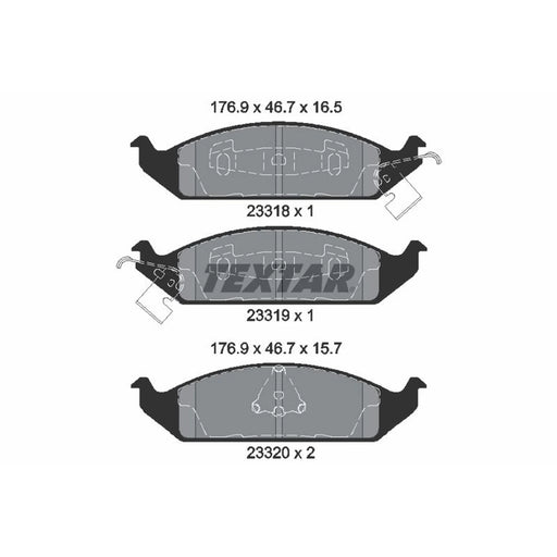 Textar Front Brake Pad Set 2331801