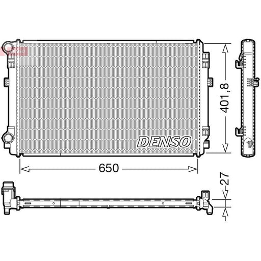 Denso Engine Radiator fits Audi A3 2012-2020 1.0 1.4 1.6 2.0