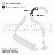 First Line Intercooler Turbo Charge Air Hose fits Ford C-Max 2007-2010 1.6