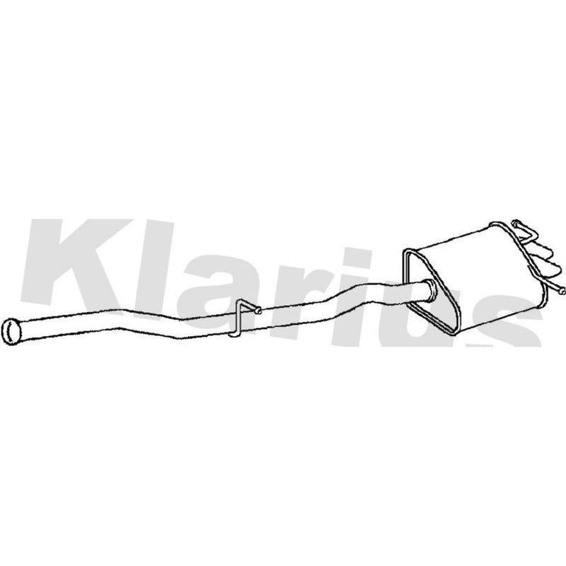 Klarius Box With Tail Pipe Rear fits Mercedes-Benz C-Class 2000-2007 203.016