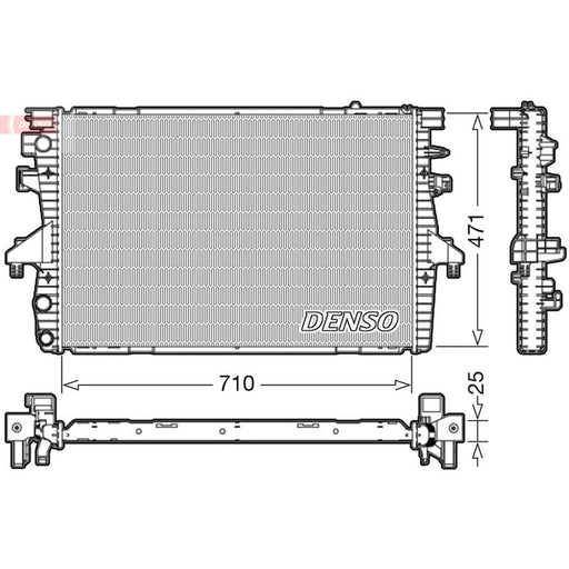 Denso Engine Radiator fits VW Multivan 2003-2015 1.9 2.0
