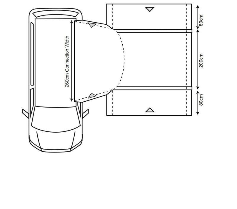 Outdoor Revolution Cayman Combo Air Mid Driveaway Awning (210-255cm) Outdoor Revolution - Dynamic Drive