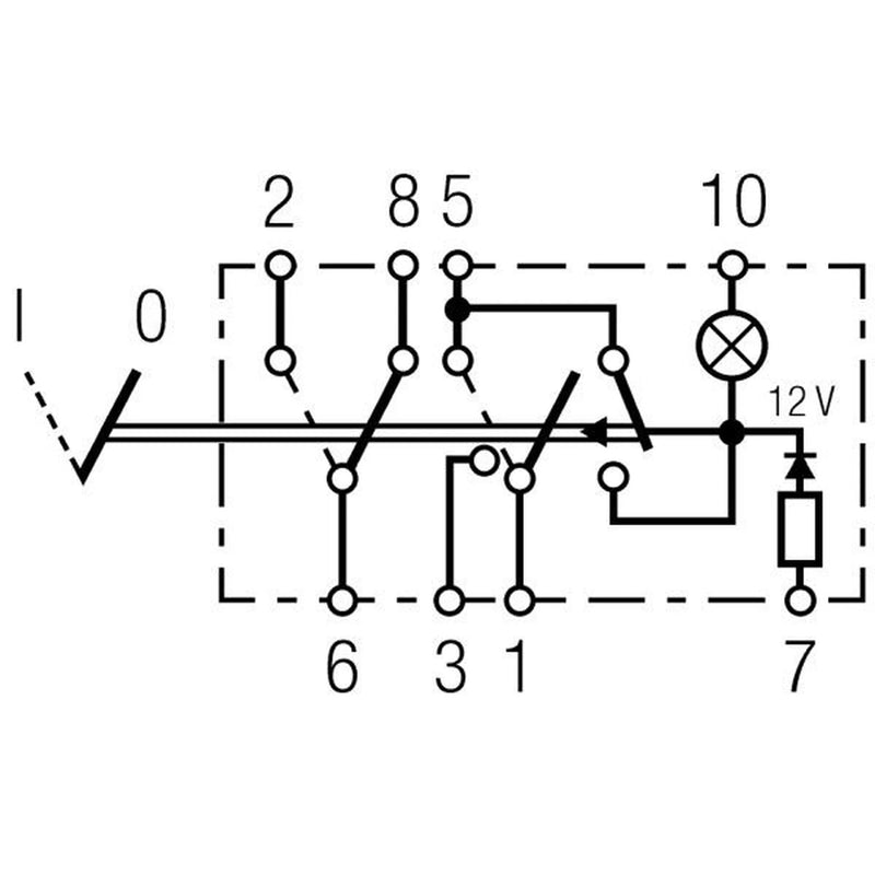 Hella Hazard Warning Light Switch 8 Connectors