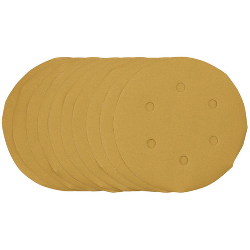 Draper Gold Sanding Discs with Hook & Loop, 150mm, 400 Grit (Pack of 10) 64282 Draper - Dynamic Drive