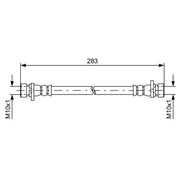 Bosch Brake Hydraulic Hose Line Right fits Honda Jazz III 2008-2015 1.2 1.3 1.4
