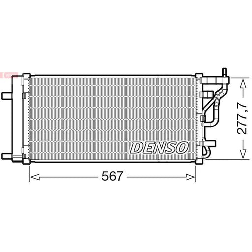 Denso Air Conditioning Condenser fits Hyundai Elantra VI 2016-2020 1.6