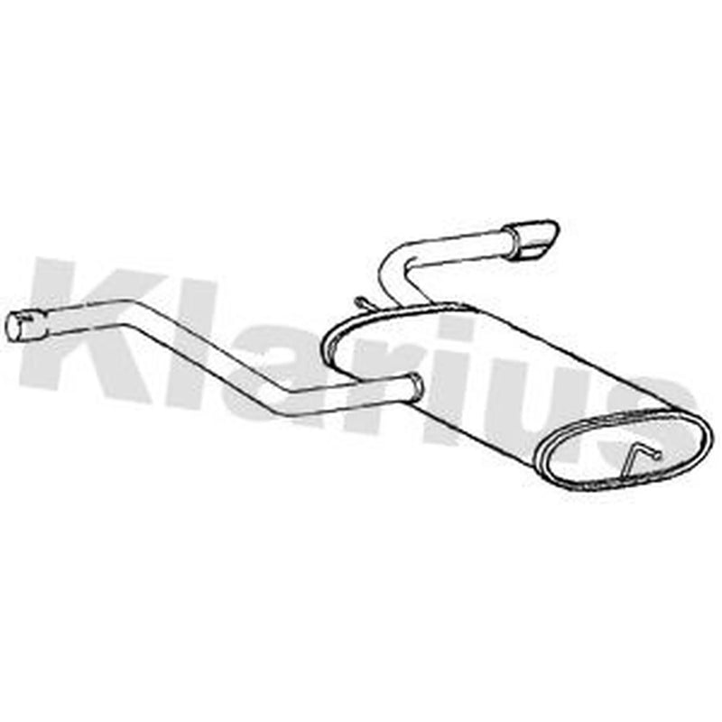Klarius Box With Tail Pipe Rear fits Ford Focus IV 2018-2025 1.0