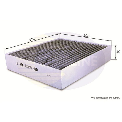 Comline Cabin Air Filter (Pollen Filter) fits Mitsubishi Colt Czc VI 2006-2009