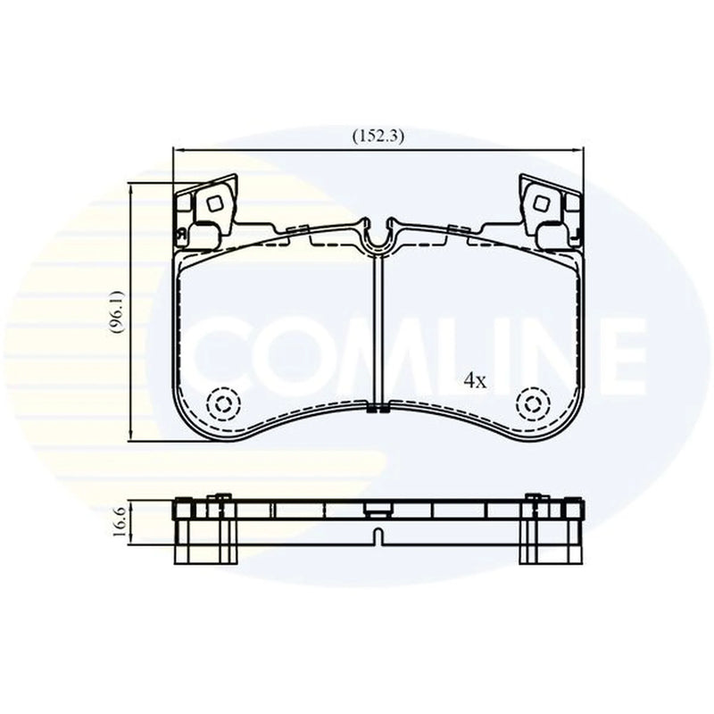 Comline 4 x Front Brake Pad Set fits Land Rover Defender 2020 on 2.0 3.0