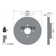 Textar 2 x Vented Front Brake Discs 92269203-x2