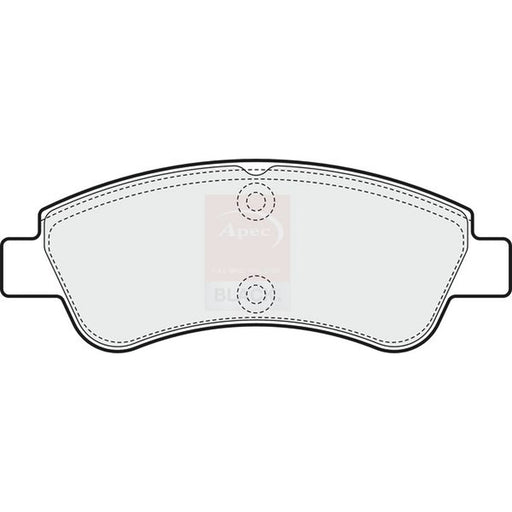 Apec Black Front Brake Pad Set fits Citroën Ami 2020 on