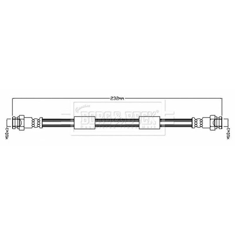 Borg & Beck Brake Hydraulic Hose Line inner BBH8708