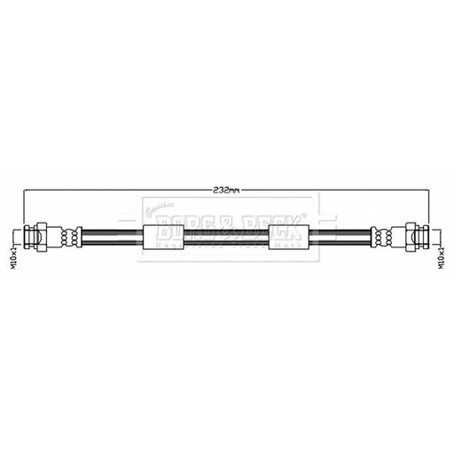 Borg & Beck Brake Hydraulic Hose Line inner BBH8708