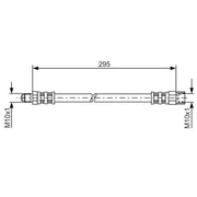 Bosch Brake Hydraulic Hose Line Rear fits Volvo XC90 I 2002-2014 2.5 3.2