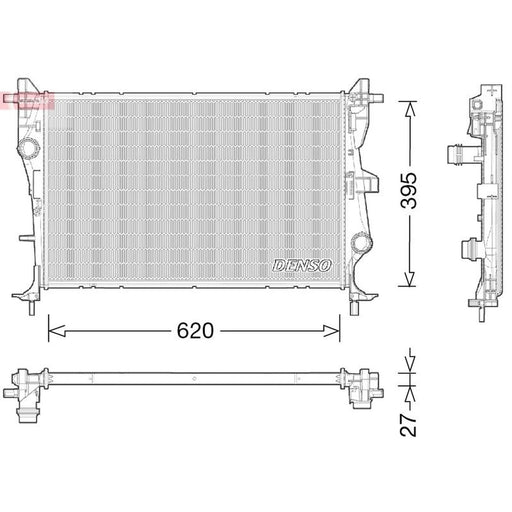 Denso Engine Radiator fits Fiat 500X 2014-2018 2.0