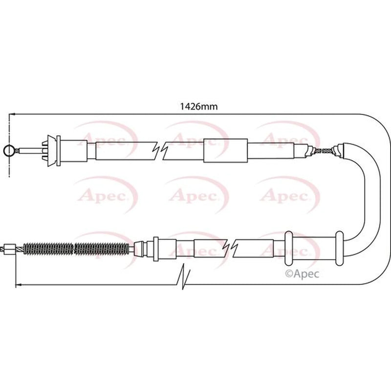 Apec Handbrake Cable Left Rear CAB1094