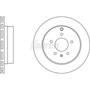 Fahren 2 x Vented Rear Brake Discs FBD6587-x2