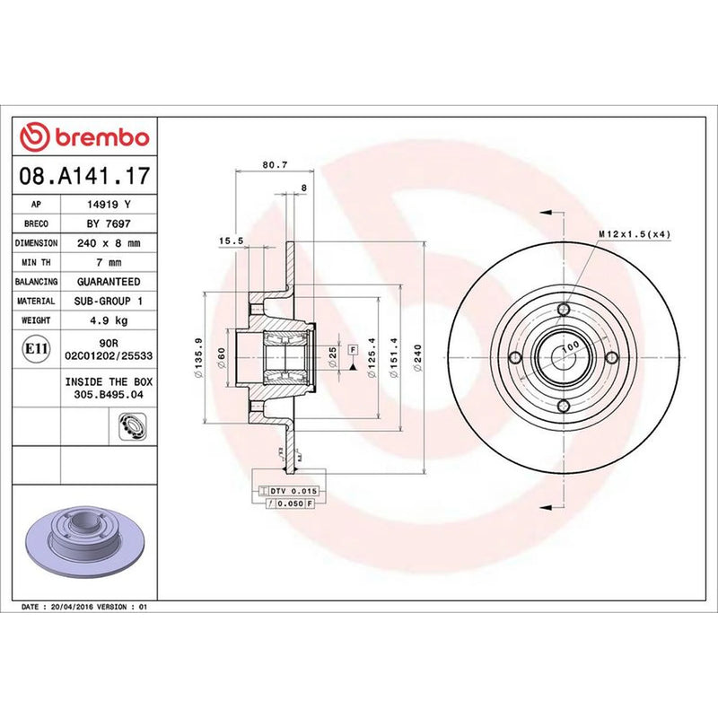Brembo Front & Rear Brake Discs & Pads fits Renault Clio III 2005-2014 1.2