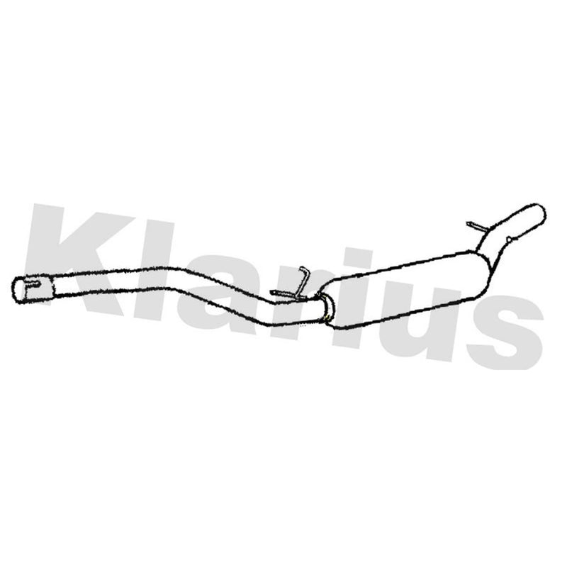 Klarius Box With Centre Pipe Centre fits Volvo S40 II 2004-2012 2.4