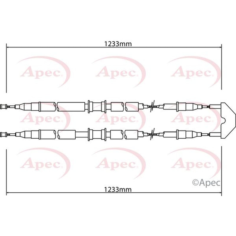 Apec Handbrake Cable Centre fits Opel Combo Box Body/Mpv 2001 on 1.6 1.7