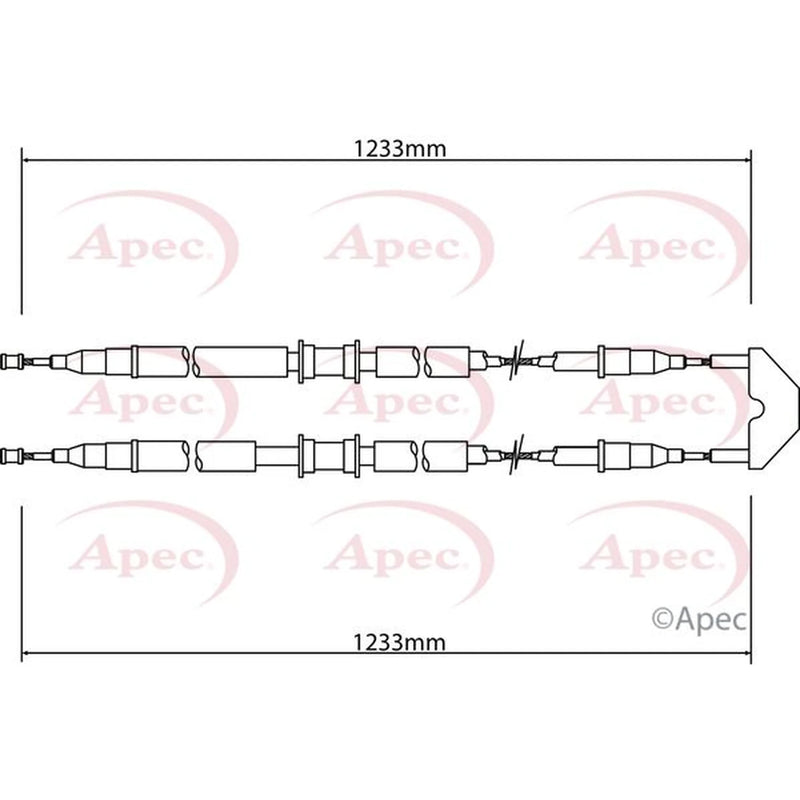 Apec Handbrake Cable Rear CAB1464