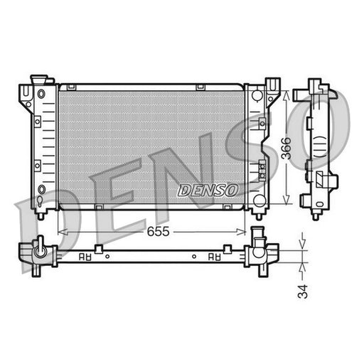 Denso Engine Radiator fits Chrysler Tacuma 1995-2001 2.0 2.4 3.0 3.3 3.8