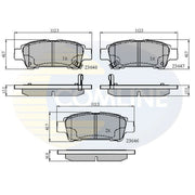 Comline Rear Brake Solid Discs & Pads fits Toyota Yaris Verso 1999-2005 1.3 1.4