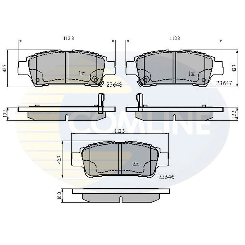 Comline Rear Brake Solid Discs & Pads fits Toyota Yaris Verso 1999-2005 1.3 1.4