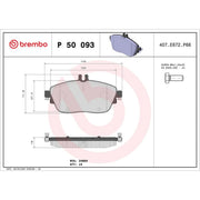 Brembo Front & Rear Pads fits Mercedes-Benz Cla 2013-2019 117.352