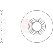 Apec Front Brake Vented Discs & Pads fits Ford Transit Platform 1991-1994 2.5