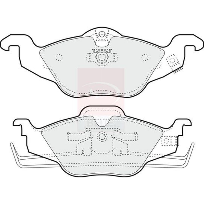 Apec Front Brake Pad Set fits Chevrolet Corsa 2000-2002 1.7