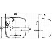 Hella Direction Indicator Light Right Front fits Deutz-Fahr D07 1980-1984
