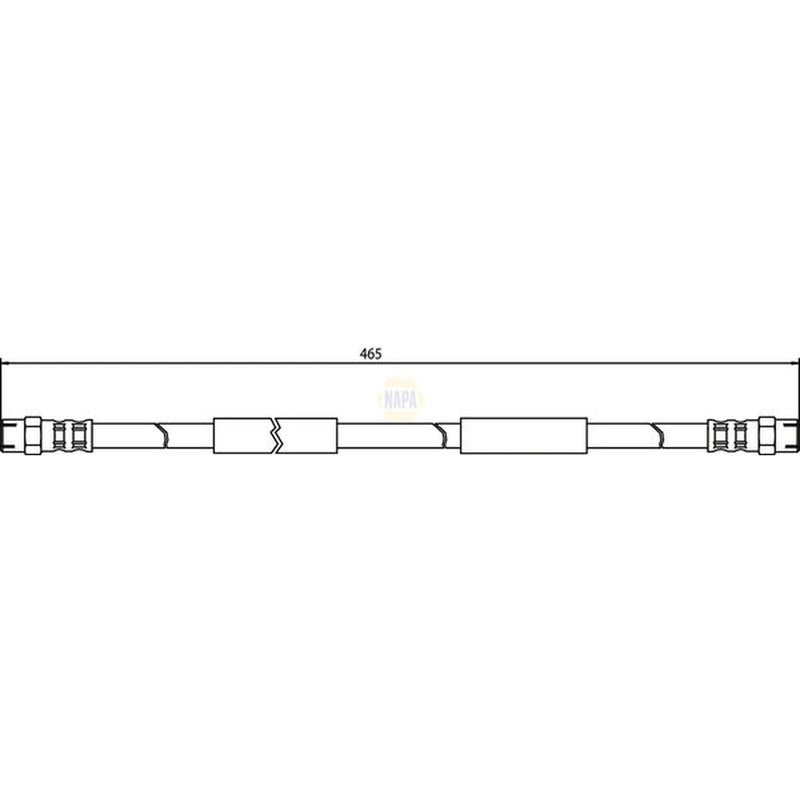NAPA Brake Hydraulic Hose Line Front NBH1235